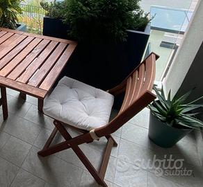 Sedie da giardino/ balcone con cuscino