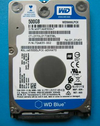 Hard Disk 2.5 Western Digital 500GB HDD Wd5000lpcx