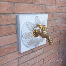 ROSONE IN PIETRA PER FONTANA / RUBINETTO