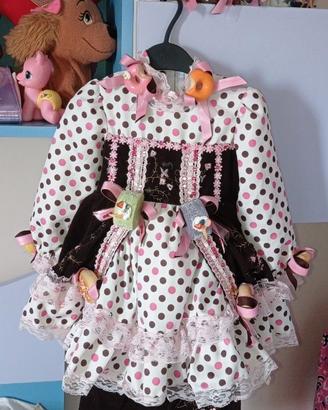 Vestito  carnevale  pasticciera neonata veneziano