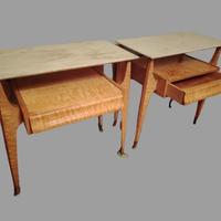 Comodini anni 50 in legno e marmo