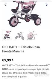 Triciclo per bambina GIÓ BABY