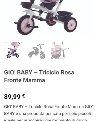 Triciclo per bambina GIÓ BABY
