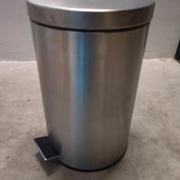 Pattumiera in acciaio satinato 