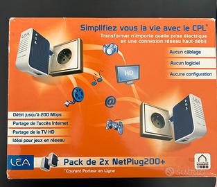Kit 2 Powerline LEA NetPlug 200+ CPL 200 Mbps