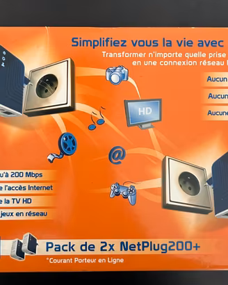 Kit 2 Powerline LEA NetPlug 200+ CPL 200 Mbps