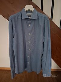 camicia uomo blunauta L 42 azzurra cotone