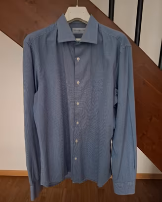 camicia uomo blunauta L 42 azzurra cotone