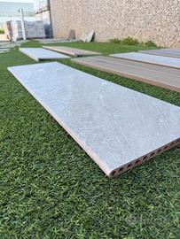 Gradone toro monolitico in klinker Aspen Grigio