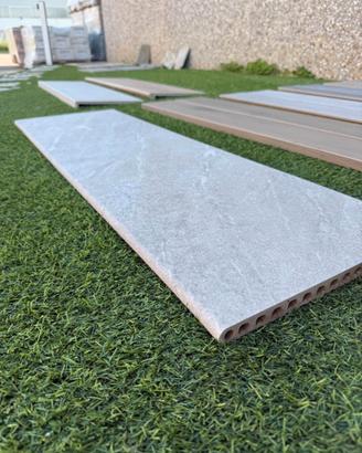 Gradone toro monolitico in klinker Aspen Grigio