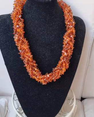 Collana torchon in ambra baltica  vera