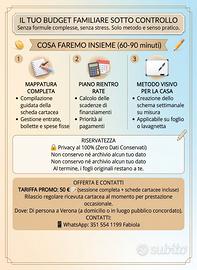 Organizzazione budget familiare e spese di casa 