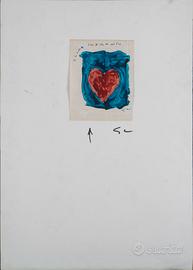 Dipinto Pop Art "Cuore" 70x50 cm – Scuola Romana