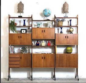 Libreria 3 campate vintage anni 60