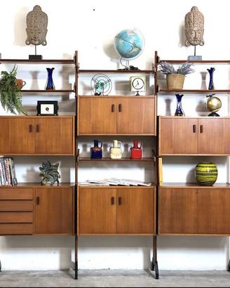 Libreria 3 campate vintage anni 60