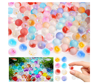 200 Biglie di Vetro Colorate 10 mm – Giochi, Decor