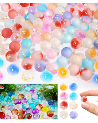 200 Biglie di Vetro Colorate 10 mm – Giochi, Decor