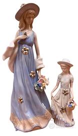 Coppia statuine vintage in porcellana Capodimonte