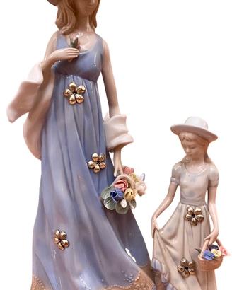 Coppia statuine vintage in porcellana Capodimonte