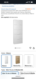 Scarpiera slim con 5 ribalte