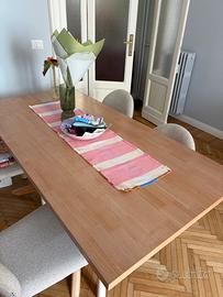 Tavolo da pranzo rettangolare 180x90 cm in legno A