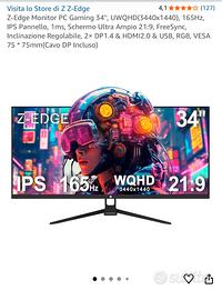 Z-Edge Monitor PC Gaming 34