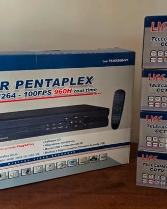 KIT Videosorveglianza LIFE DVR 4 Canali H264