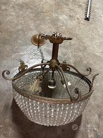 Lampadario cristallo vintage