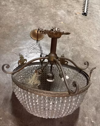 Lampadario cristallo vintage