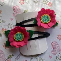 Mollette per capelli in feltro