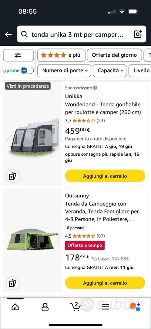 Tenda 4x4 Camper 2,5x3m 4x4 Camper con LED