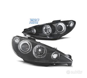 FARI PEUGEOT 206 98-09 ANGEL EYES FONDO NERO