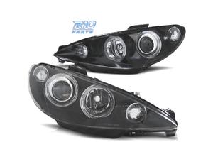 FARI PEUGEOT 206 98-09 ANGEL EYES FONDO NERO