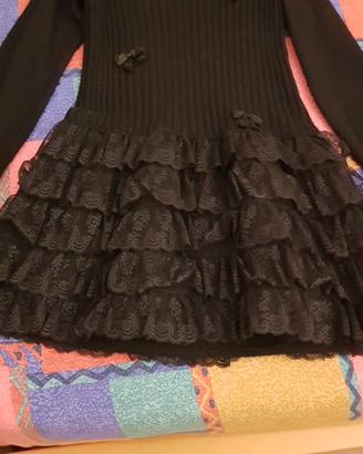 VESTITO NERO IN LANA 