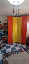 Armadio angolare, libreria 