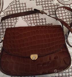 Borsa vintage Silvano Biagini pelle cocco