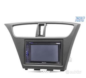 CORNICE NERA RADIO 2-DIN PER HONDA CIVIC HATCHBACK
