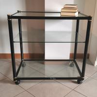 Tavolino mobile in vetro anni 80