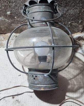Lampada marinara nautica d'epoca collezione
