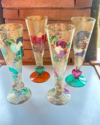 Calici vetro Murano figurativi