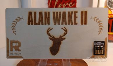 Targa legno Alan Wake 2 (20x10cm)