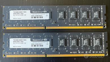 16gb ram ddr3 della teamgroup usata
