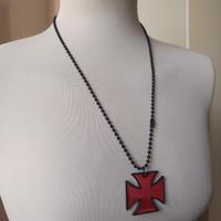 Collana uomo croce maltese 