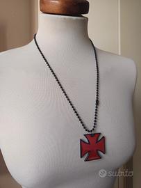 Collana uomo croce maltese 