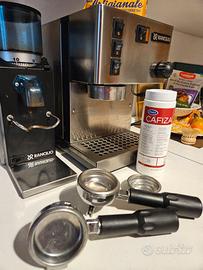 Macchina caffè Rancilio Silvia + macinacaffè Rocky