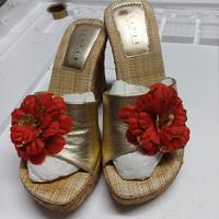 Estro' scarpe a ciabatta donna con zeppa