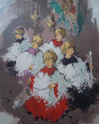 Quadro Cesarino MONTI 1916-1979 pittore bresciano