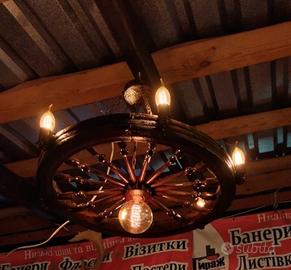 Lampadario ruota carro