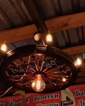 Lampadario ruota carro