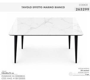 Tavolo effetto marmo